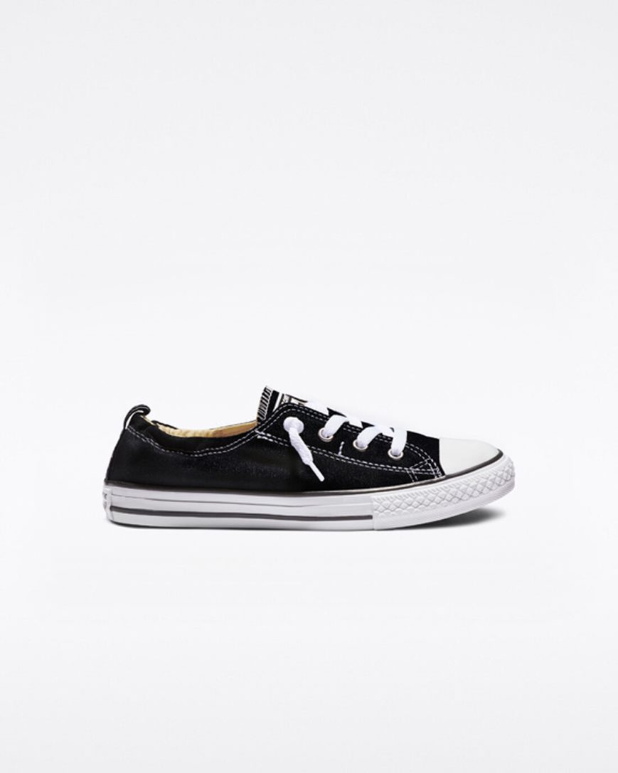 Zapatos Slip On Converse Chuck Taylor All Star Shoreline Niña Negras | PE 0427PL